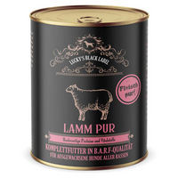 Produktbild von Lucky's Black Label Hundefutter Lamm Pur Stückchen in Sauce getreidefrei und laktosefrei 24 x 800 g