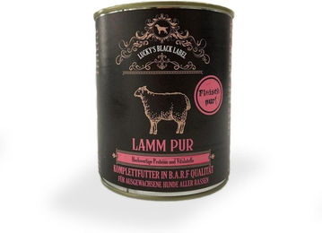 Lucky's Black Label Lamm pur Hundefutter Adult Stückchen in Sauce getreidefrei und hypoallergen 800g – Bild 1 von 3