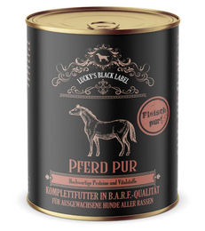 Lucky's Black Label Pferd Pur Stückchen in Sauce für Pferde getreidefrei und monoprotein 6 x 800 g – Bild 1 von 1
