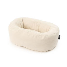 LucyBalu DINGHY Katzenhöhle aus Cord in Weiß oder Beige für kleine, mittelgroße und große Katzen – Bild 1 von 4