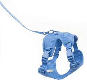 LucyBalu Explorer Katzengeschirr Set mit 1,5 m Leine und AirTag-Fach Blau M/L – Bild 1 von 11