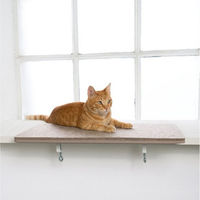 Produktbild von LucyBalu Katzen Fensterbankliege mit Filzauflage in Beige und Weiß
