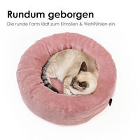 Produktbild von LucyBalu Katzenbett Nest aus Cord in Rosa waschbar