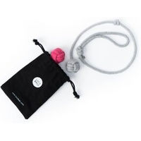 Produktbild von LucyBalu KNOT BALLS Katzen Wurfspielzeug aus Baumwolle 2er Set Pink Grau