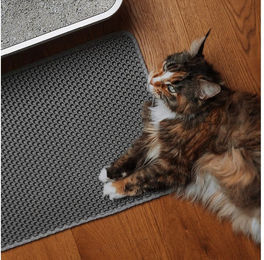 LucyBalu LOOMAT Katzenstreu-Auffangmatte aus Kunststoff in Grau – Bild 1 von 10