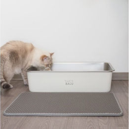 LucyBalu LOOMAT Katzenstreu-Auffangmatte zweilagig grau – Bild 1 von 9