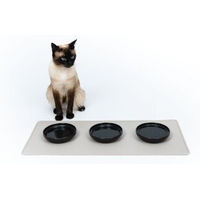 Produktbild von LucyBalu Napfunterlage für Katzen aus Silikon in Taupe XL
