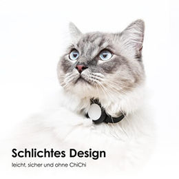 LucyBalu NEMO Katzenhalsband für Apple AirTag aus Silikon Neon Pink - 1 Stk. – Bild 1 von 4