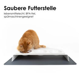 LucyBalu Silikon Napfunterlage für Katzen in Anthrazit XL – Bild 1 von 3
