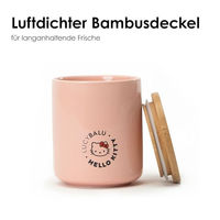 Produktbild von LucyBalu SNACK BAR Hello Kitty Katzen Leckerlidose aus Keramik Rosa Größe M