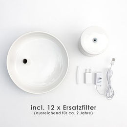LucyBalu Trevi Katzen Trinkbrunnen aus Keramik in Anthrazit - 2,8 l – Bild 1 von 2