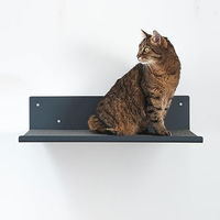 Produktbild von LucyBalu Wandliege für Katzen mit Filz-Auflage in Grau