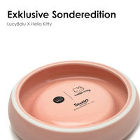 Produktbild von LucyBalu X Hello Kitty Drop Katzennapf aus Porzellan rosa, erhöhter Futternapf und Wassernapf für Katzen