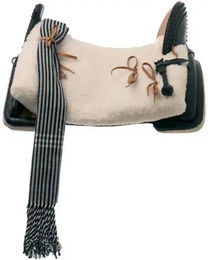 Produktbild von Ludomar Western-Sattel für Pony aus Leder in Schwarz oder Beige