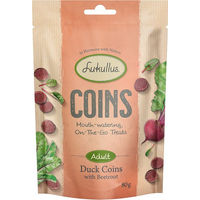 Produktbild von Lukullus Belohnungssnack Ente Coins 80 g