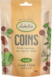 Produktbild von Lukullus Belohnungssnack Lamm Coins 3 x 80 g