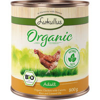 Produktbild von Lukullus Bio Hundefutter Huhn mit Karotte Adult glutenfrei 6 x 800 g - 6 x 800 g