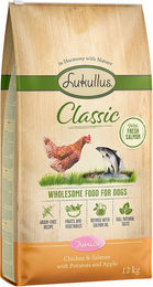Produktbild von Lukullus Classic Junior Hundefutter Huhn & Lachs 12 kg - 12 kg