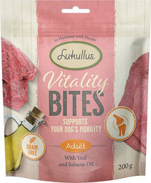 Produktbild von Lukullus Funktionssnack für Hunde Adult Kalb und Lachs getreidefrei 3 x 200 g - 3 x 200 g
