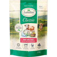 Produktbild von Lukullus Kaltgepresstes Hundefutter Rind und Forelle Adult 1,5 kg
