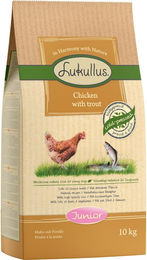 Produktbild von Lukullus Kaltgepresstes Junior Hundefutter Huhn & Forelle Glutenfrei 2 x 10 kg - 2 x 10 kg