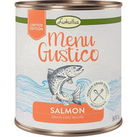 Produktbild von Lukullus Menu Gustico Katzenfutter Lachs mit Karotte Luzerne und Spinat getreidefrei 6 x 800 g - 6 x 800 g
