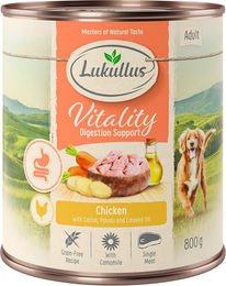 Produktbild von Lukullus Nassfutter Huhn Getreidefrei Sensitive Magen-Darm 6 x 800 g - 6 x 800 g