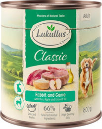 Produktbild von Lukullus Naturkost Adult Kaninchen & Wild für Kleintiere 6 x 800 g ohne Farb- und Aromastoffe sowie Konservierungsstoffe - 6 x 800 g