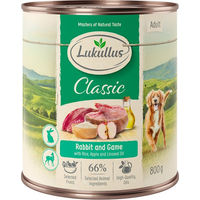 Produktbild von Lukullus Naturkost Adult Kaninchen & Wild für Kleintiere 6 x 800 g ohne Farb- und Aromastoffe sowie Konservierungsstoffe - 6 x 800 g