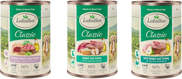 Produktbild von Lukullus Naturkost Adult Mixpaket Getreidefrei 24 x 400 g - 24 x 400 g