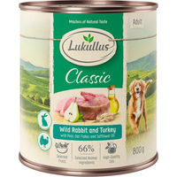 Produktbild von Lukullus Naturkost Hund Adult Wildkaninchen & Truthahn glutenfrei 6 x 800 g