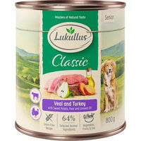 Produktbild von Lukullus Naturkost Hund Senior Getreidefrei mit Kalb und Pute 6 x 800 g - 6 x 800 g