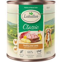 Produktbild von Lukullus Naturkost Hundefutter Adult Getreidefrei Geflügel und Lamm 6 x 800 g - 6 x 800 g