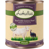 Produktbild von Lukullus Naturkost Hundefutter Adult Getreidefrei Rind und Truthahn 6 x 800 g - 6 x 800 g