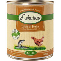 Produktbild von Lukullus Naturkost Hundefutter Adult Lachs und Huhn glutenfrei 6 x 800 g