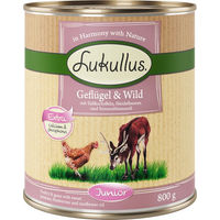 Produktbild von Lukullus Naturkost Junior Hund Geflügel & Wild getreidefrei 6 x 800 g - 6 x 800 g