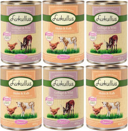 Produktbild von Lukullus Naturkost Junior Probierpaket Mixpaket 2 mit Stückchen in Sauce 6 x 400 g - 6 x 400 g