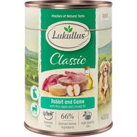 Produktbild von Lukullus Naturkost Kaninchen & Wild Getreidefrei Adult 24 x 400 g - 24 x 400 g