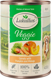 Produktbild von Lukullus Naturkost Veggie Hundefutter Vegan Glutenfrei Ohne tierisches Protein 6 x 400 g - 6 x 400 g