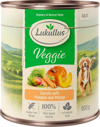 Produktbild von Lukullus Naturkost Veggie Hundefutter Vegan Glutenfrei Ohne tierisches Protein 6 x 800 g - 6 x 800 g