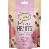 Produktbild von Lukullus Puppy Mini Hearts Belohnungssnack Kalb für Welpen getreidefrei 75 g