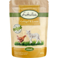 Produktbild von Lukullus Sparpaket Geflügel und Lamm Stückchen in Sauce getreidefrei 48 x 300 g - 48 x 300 g
