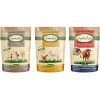Produktbild von Lukullus Sparpaket Getreidefreies Katzenfutter Mixpaket 48 x 300 g Stückchen in Sauce