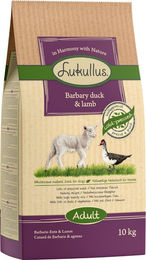 Produktbild von Lukullus Sparpaket Hund Adult Barbarie-Ente und Lamm Kaltgepresst Glutenfrei 2 x 10 kg - 25 x 800 g