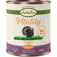 Produktbild von Lukullus Vitality Light Hundefutter Truthahn Stückchen in Sauce getreidefrei 6 x 800 g - 6 x 800 g