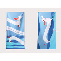 Produktbild von lumiies Handtuch THE BEACH TOWEL Dackel Blue Lagoon Blau aus Polyester