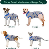 Produktbild von Lund Hundebody Leckschutz Overall Grau Stoff Größe XL