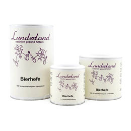 Produktbild von Lunderland Bierhefe Pulver zur Nahrungsergänzung für Hunde und Katzen 350 g - 350 g