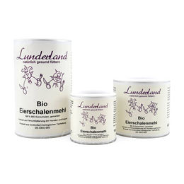 Produktbild von Lunderland Bio-Eierschalenmehl Mineralfutter Pulver für Hunde und Katzen 400 g - 400 g