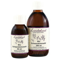 Produktbild von Lunderland Bio Schwarzkümmelöl 90 ml Einzelfuttermittel für Hunde gegen Zecken und Flöhe - 90 ml